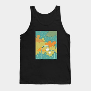 Two little ghosts play with street lights Tank Top